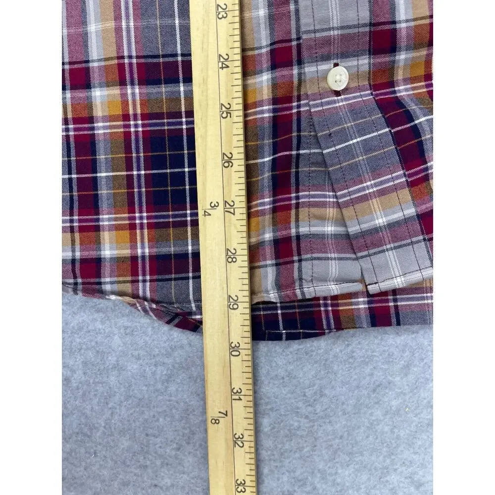 Banana Republic Shirt Men's L Plaid Long Sleeve Button Down Business Casual‎